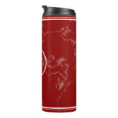 赤エレガント大理石25年勤続記念日 タンブラー (回転右)