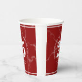 赤エレガント大理石25年勤続記念日 紙コップ (右)