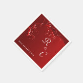 赤エレガント婚披露宴 スタンダードカクテルナプキン (角)