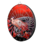 赤エレガント孔雀 ダーツボード (正面右)