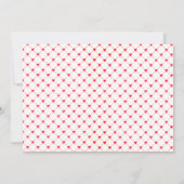 赤エレガント字卒業パーティー 招待状 (裏面)