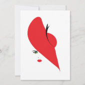 赤エレガント帽の人 招待状 (正面)