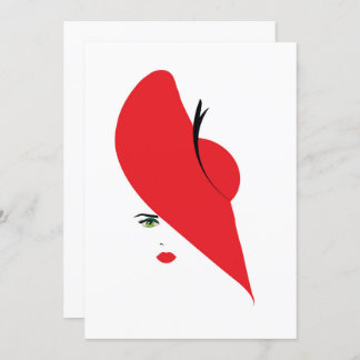 赤エレガント帽の人 招待状