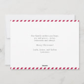 赤エレガント平和ホープ信仰応援クリスマスフォト シーズンカード (裏面)