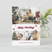 赤エレガント幸せなPawlidays金ゴールド星写真 シーズンカード (スタンド正面)