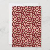 赤エレガント幸せなPawlidays金ゴールド星写真 シーズンカード (裏面)