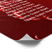 赤エレガント式レセプション座席表 ポスター (角)