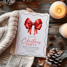 赤エレガント弓クリスマスパーティー