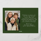 赤エレガント弓グリーンリーガーランド2写真 箔シーズンカード (裏面)