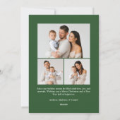 赤エレガント弓ストライプの緑4枚 シーズンカード (裏面)