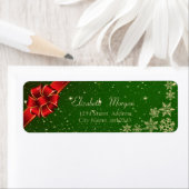 赤エレガント弓、雪片 ラベル (インサイチュ)