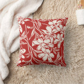 赤エレガント抽象芸術フローライラストレーションパターン クッション (ブランケット)