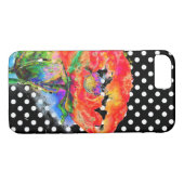 赤エレガント抽象芸術フローラ水絵画色 Case-Mate iPhoneケース (裏面(横))