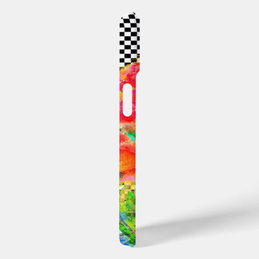 赤エレガント抽象芸術フローラ水絵画色 Case-Mate iPhoneケース (裏面 / 右)