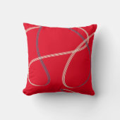 赤エレガント抽象芸術モダン装飾用クッション クッション (正面)