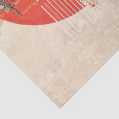 赤エレガント日の芸者 – ヴィンテージア日本のート 薄葉紙 (詳細)