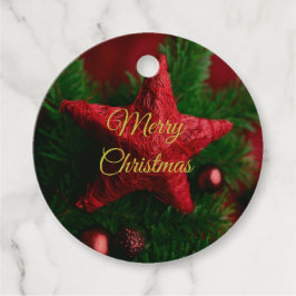 赤エレガント星オ素朴ンパインブランチギフトラベル フェイバータグ