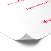 赤エレガント書のメ結婚ニュー記号 ポスター (角)