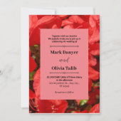 赤エレガント板結婚式招待状テンプレート 招待状 (正面)