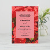 赤エレガント板結婚式招待状テンプレート 招待状 (スタンド正面)