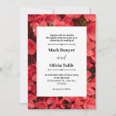 赤エレガント板結婚式招待状テンプレート 招待状 (正面)