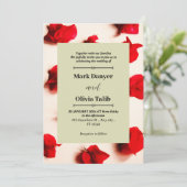 赤エレガント板結婚式招待状テンプレート 招待状 (スタンド正面)