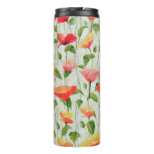 赤エレガント桃黄色の花 | タンブラー (裏面)