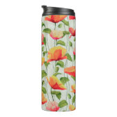 赤エレガント桃黄色の花 | タンブラー (回転右)