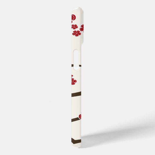 赤エレガント桜さくらんぼ花モダン花 Case-Mate iPhoneケース (裏面 / 右)