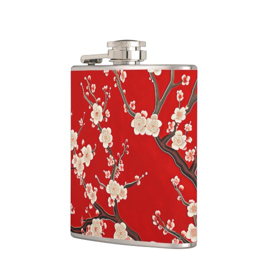 赤エレガント梅 フラスク (左)