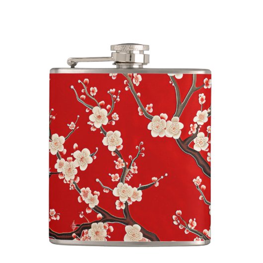 赤エレガント梅 フラスク (正面)