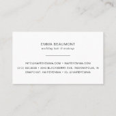 赤エレガント水カラーフローラ開花緑 名刺 (裏面)