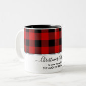 赤エレガント水牛クリスマス ツートーンマグカップ (正面左)