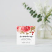 赤エレガント水色バラ結婚ズ エンクロージャーカード (スタンド正面)