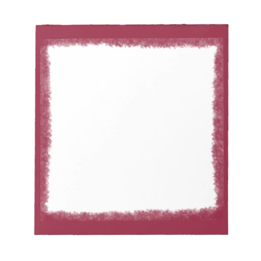 赤エレガント水色縁ど ノートパッド (正面)