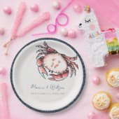 赤エレガント海軍の水中カ航海のニ結婚ズ ペーパープレート (パーティー)