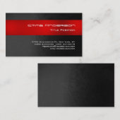 赤エレガント灰色の印象的なモダントレンディー 名刺 (正面/裏面)