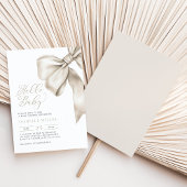 赤エレガント男女兼用ちゃんシャワー 招待状