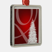 赤エレガント白クリスマスツリーの装飾 メタルオーナメント (右)