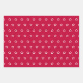 赤エレガント白クリスマスツリーパターンギフト ラッピングペーパーシート (正面2)