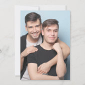 赤エレガント白クリスマス書道2枚の写真 シーズンカード (裏面)