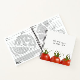 赤エレガント白トマト写真レシピ集 ノートブック