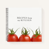 赤エレガント白トマト写真レシピ集 ノートブック (正面)