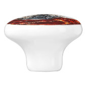 赤エレガント白パールダイヤモンド海波 セラミックノブ (側面)