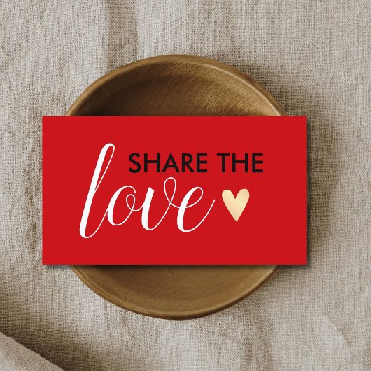 赤エレガント白ブラックゴールデンハート美しいサロン 紹介カード