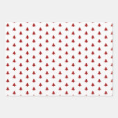 赤エレガント白メリークリスマスハッピーホリデー ラッピングペーパーシート (正面2)