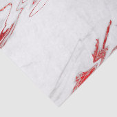 赤エレガント白大理石フェイククリスマス 薄葉紙 (詳細)