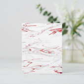 赤エレガント白大理石フェイクスクラップブック紙 (スタンド正面)