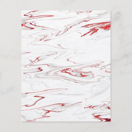 赤エレガント白大理石フェイクスクラップブック紙 (裏面)