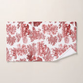 赤エレガント白素朴馬トイル バスタオルセット (ハンドタオル)